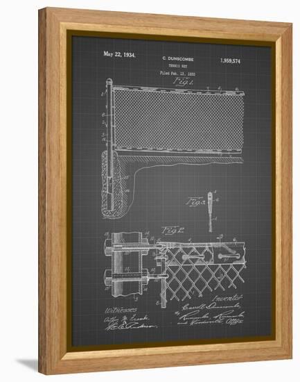 PP181- Black Grid Tennis Net Patent Poster-Cole Borders-Framed Premier Image Canvas