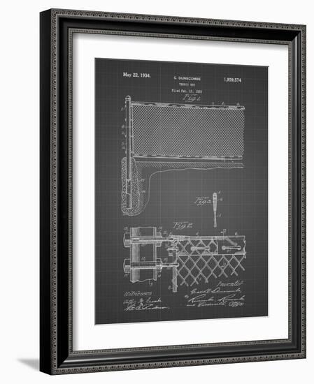 PP181- Black Grid Tennis Net Patent Poster-Cole Borders-Framed Giclee Print