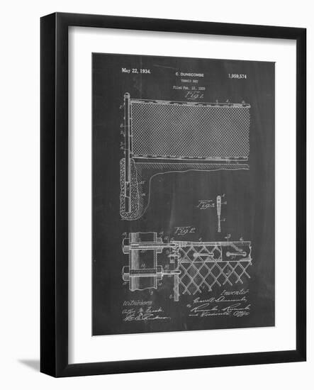 PP181- Chalkboard Tennis Net Patent Poster-Cole Borders-Framed Giclee Print