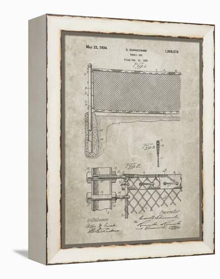 PP181- Sandstone Tennis Net Patent Poster-Cole Borders-Framed Premier Image Canvas