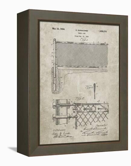PP181- Sandstone Tennis Net Patent Poster-Cole Borders-Framed Premier Image Canvas