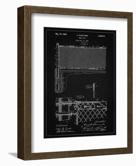 PP181- Vintage Black Tennis Net Patent Poster-Cole Borders-Framed Premium Giclee Print
