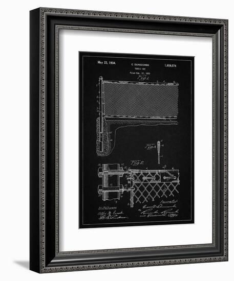 PP181- Vintage Black Tennis Net Patent Poster-Cole Borders-Framed Premium Giclee Print