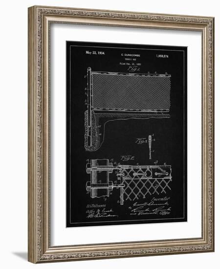 PP181- Vintage Black Tennis Net Patent Poster-Cole Borders-Framed Giclee Print