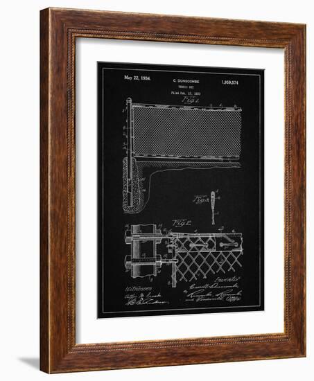 PP181- Vintage Black Tennis Net Patent Poster-Cole Borders-Framed Giclee Print