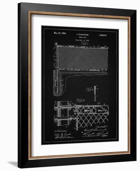PP181- Vintage Black Tennis Net Patent Poster-Cole Borders-Framed Giclee Print
