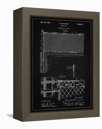 PP181- Vintage Black Tennis Net Patent Poster-Cole Borders-Framed Premier Image Canvas