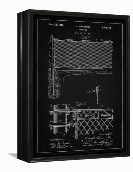 PP181- Vintage Black Tennis Net Patent Poster-Cole Borders-Framed Premier Image Canvas