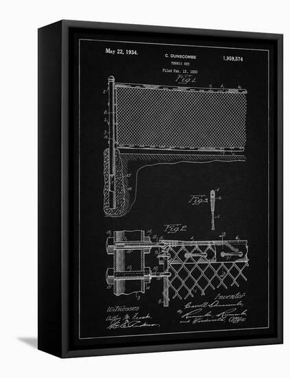 PP181- Vintage Black Tennis Net Patent Poster-Cole Borders-Framed Premier Image Canvas