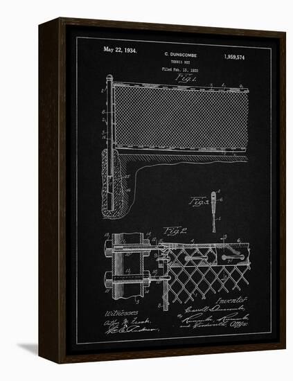 PP181- Vintage Black Tennis Net Patent Poster-Cole Borders-Framed Premier Image Canvas