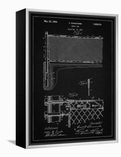 PP181- Vintage Black Tennis Net Patent Poster-Cole Borders-Framed Premier Image Canvas