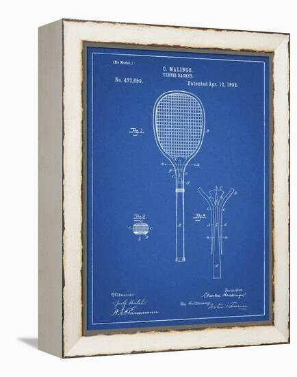 PP183- Blueprint Tennis Racket 1892 Patent Poster-Cole Borders-Framed Premier Image Canvas