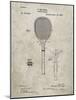 PP183- Sandstone Tennis Racket 1892 Patent Poster-Cole Borders-Mounted Giclee Print