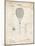 PP183- Vintage Parchment Tennis Racket 1892 Patent Poster-Cole Borders-Mounted Giclee Print