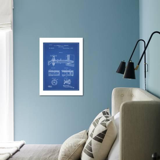 Pp185 Blueprint Beer Tap Patent Poster Giclee Print By Cole Borders Art Com