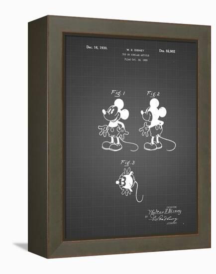 PP191- Black Grid Mickey Mouse 1929 Patent Poster-Cole Borders-Framed Premier Image Canvas