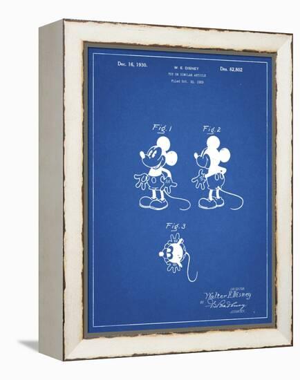 PP191- Blueprint Mickey Mouse 1929 Patent Poster-Cole Borders-Framed Premier Image Canvas