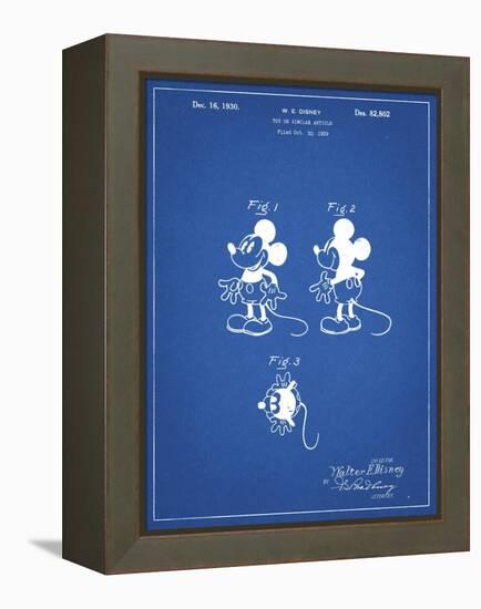 PP191- Blueprint Mickey Mouse 1929 Patent Poster-Cole Borders-Framed Premier Image Canvas