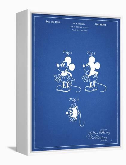 PP191- Blueprint Mickey Mouse 1929 Patent Poster-Cole Borders-Framed Premier Image Canvas