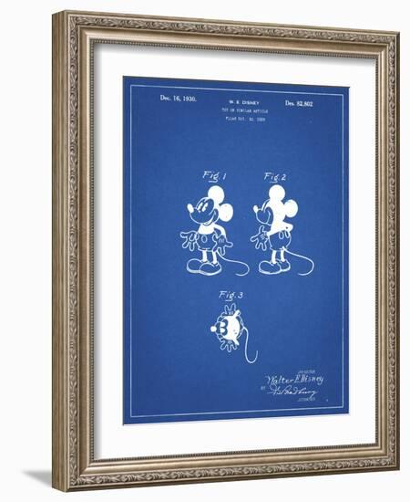 PP191- Blueprint Mickey Mouse 1929 Patent Poster-Cole Borders-Framed Giclee Print