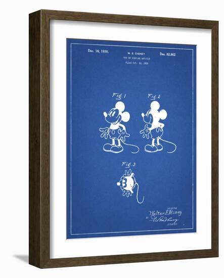 PP191- Blueprint Mickey Mouse 1929 Patent Poster-Cole Borders-Framed Giclee Print