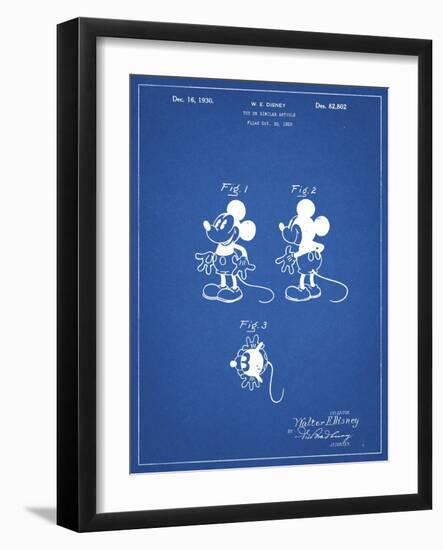 PP191- Blueprint Mickey Mouse 1929 Patent Poster-Cole Borders-Framed Giclee Print