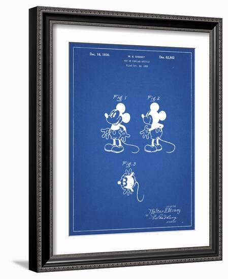 PP191- Blueprint Mickey Mouse 1929 Patent Poster-Cole Borders-Framed Giclee Print