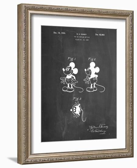 PP191- Chalkboard Mickey Mouse 1929 Patent Poster-Cole Borders-Framed Giclee Print