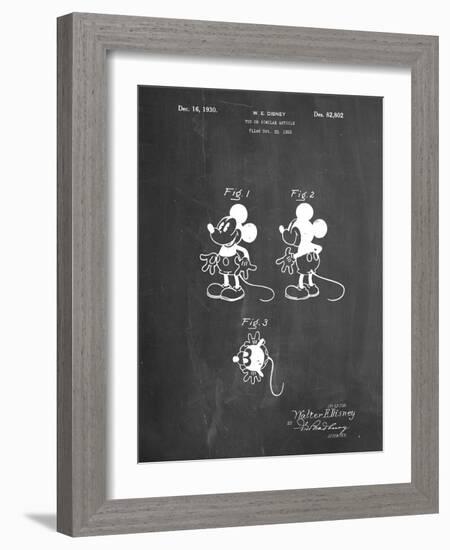 PP191- Chalkboard Mickey Mouse 1929 Patent Poster-Cole Borders-Framed Giclee Print