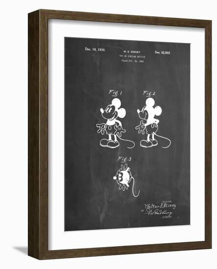 PP191- Chalkboard Mickey Mouse 1929 Patent Poster-Cole Borders-Framed Giclee Print