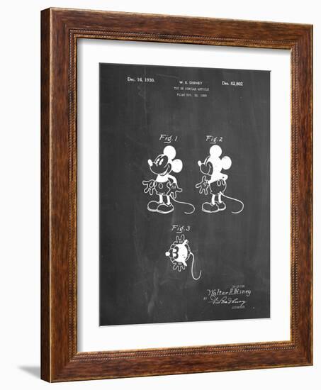 PP191- Chalkboard Mickey Mouse 1929 Patent Poster-Cole Borders-Framed Giclee Print