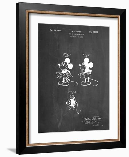 PP191- Chalkboard Mickey Mouse 1929 Patent Poster-Cole Borders-Framed Giclee Print