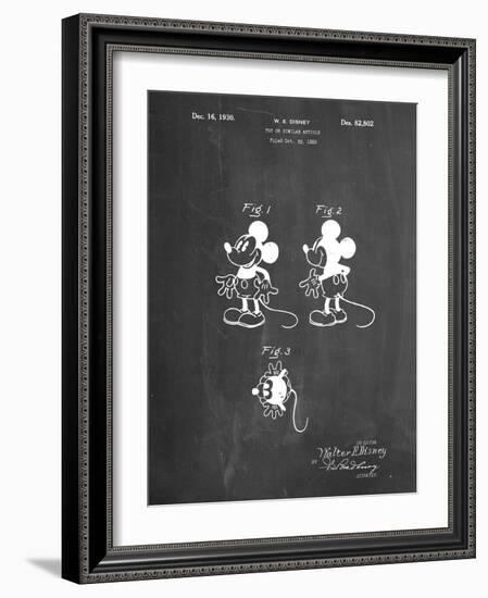 PP191- Chalkboard Mickey Mouse 1929 Patent Poster-Cole Borders-Framed Giclee Print