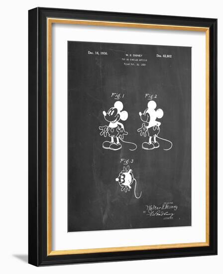 PP191- Chalkboard Mickey Mouse 1929 Patent Poster-Cole Borders-Framed Giclee Print