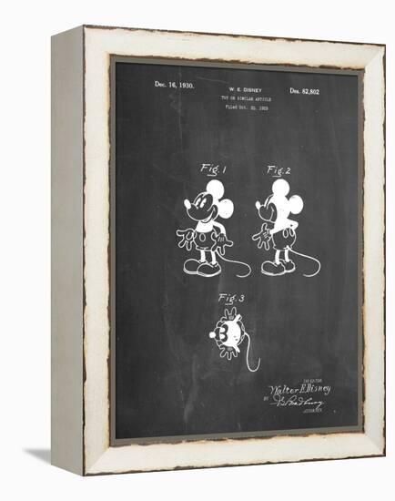 PP191- Chalkboard Mickey Mouse 1929 Patent Poster-Cole Borders-Framed Premier Image Canvas