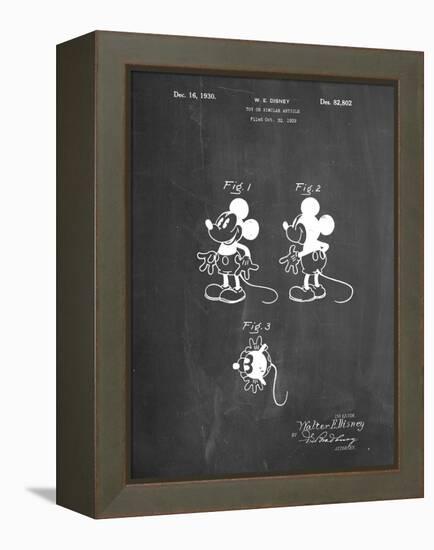 PP191- Chalkboard Mickey Mouse 1929 Patent Poster-Cole Borders-Framed Premier Image Canvas