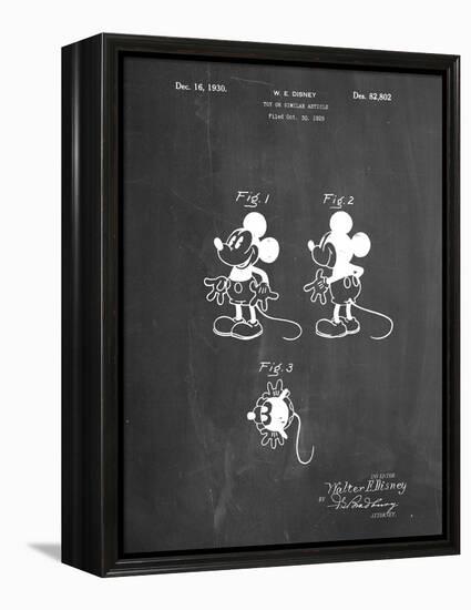 PP191- Chalkboard Mickey Mouse 1929 Patent Poster-Cole Borders-Framed Premier Image Canvas