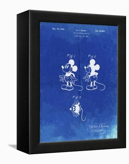 PP191- Faded Blueprint Mickey Mouse 1929 Patent Poster-Cole Borders-Framed Premier Image Canvas