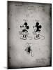 PP191- Faded Grey Mickey Mouse 1929 Patent Poster-Cole Borders-Mounted Giclee Print