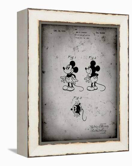 PP191- Faded Grey Mickey Mouse 1929 Patent Poster-Cole Borders-Framed Premier Image Canvas