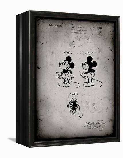 PP191- Faded Grey Mickey Mouse 1929 Patent Poster-Cole Borders-Framed Premier Image Canvas