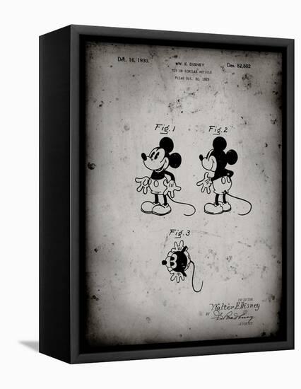 PP191- Faded Grey Mickey Mouse 1929 Patent Poster-Cole Borders-Framed Premier Image Canvas