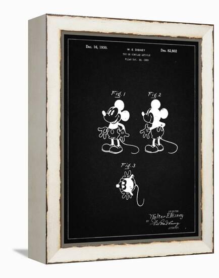 PP191- Vintage Black Mickey Mouse 1929 Patent Poster-Cole Borders-Framed Premier Image Canvas