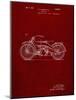 PP194- Burgundy Harley Davidson Motorcycle 1919 Patent Poster-Cole Borders-Mounted Giclee Print