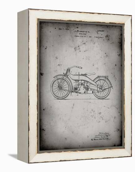 PP194- Faded Grey Harley Davidson Motorcycle 1919 Patent Poster-Cole Borders-Framed Premier Image Canvas
