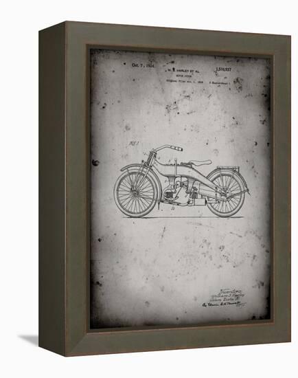 PP194- Faded Grey Harley Davidson Motorcycle 1919 Patent Poster-Cole Borders-Framed Premier Image Canvas