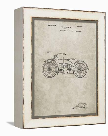 PP194- Sandstone Harley Davidson Motorcycle 1919 Patent Poster-Cole Borders-Framed Premier Image Canvas