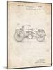 PP194- Vintage Parchment Harley Davidson Motorcycle 1919 Patent Poster-Cole Borders-Mounted Giclee Print