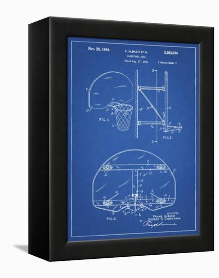 PP196- Blueprint Albach Basketball Goal Patent Poster-Cole Borders-Framed Premier Image Canvas