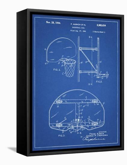 PP196- Blueprint Albach Basketball Goal Patent Poster-Cole Borders-Framed Premier Image Canvas